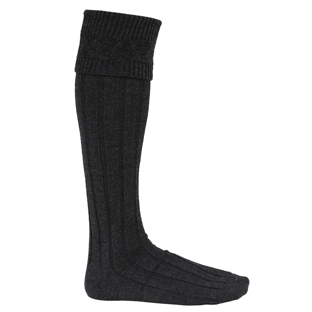 Thistle Kilt Hose Charcoal