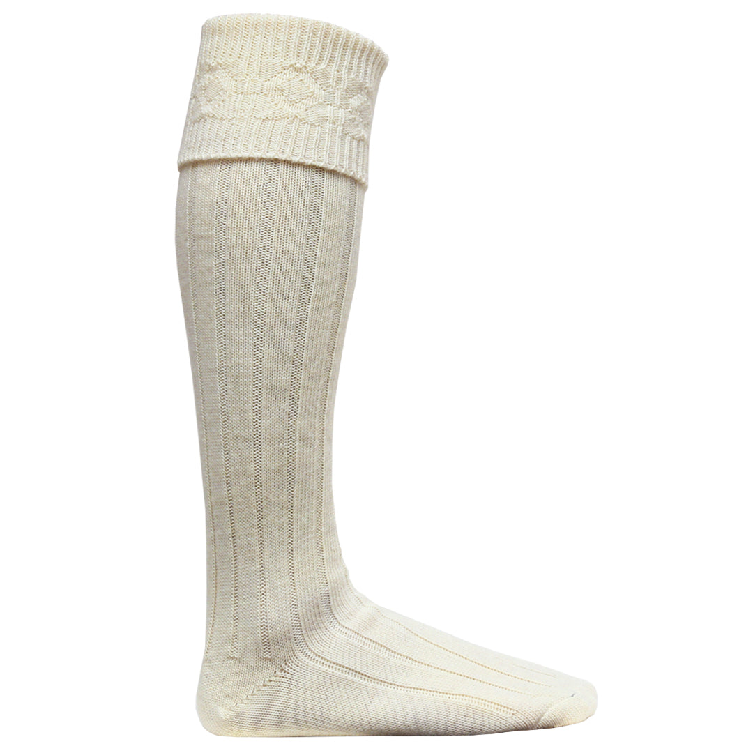 Thistle Kilt Hose Cream