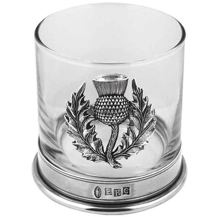 Thistle Pewter Whisky Glass