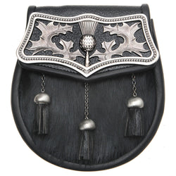 Thistle Plated Sealskin Sporran