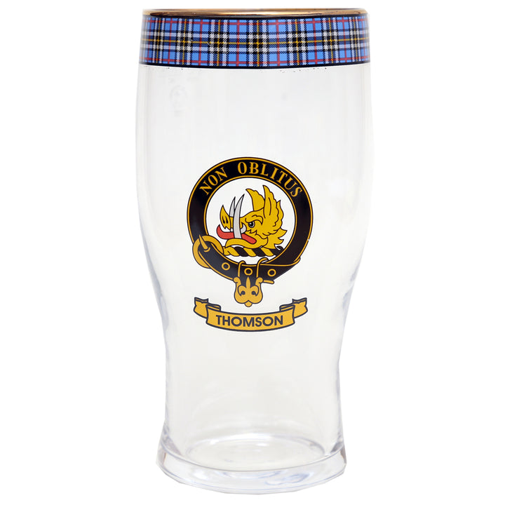 Clan Crest Beer Glass - Thomson