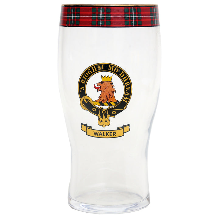 Clan Crest Beer Glass - Walker
