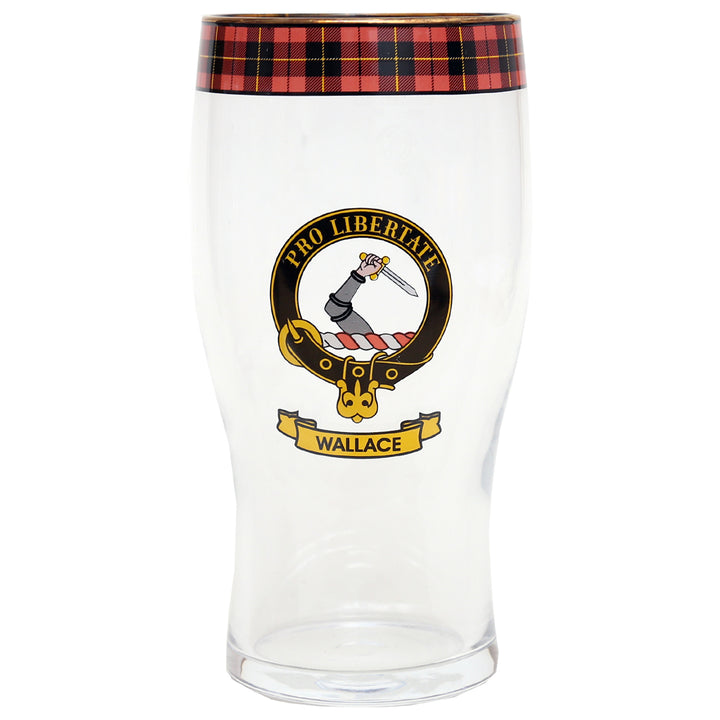 Clan Crest Beer Glass - Wallace