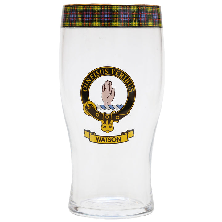 Clan Crest Beer Glass - Watson