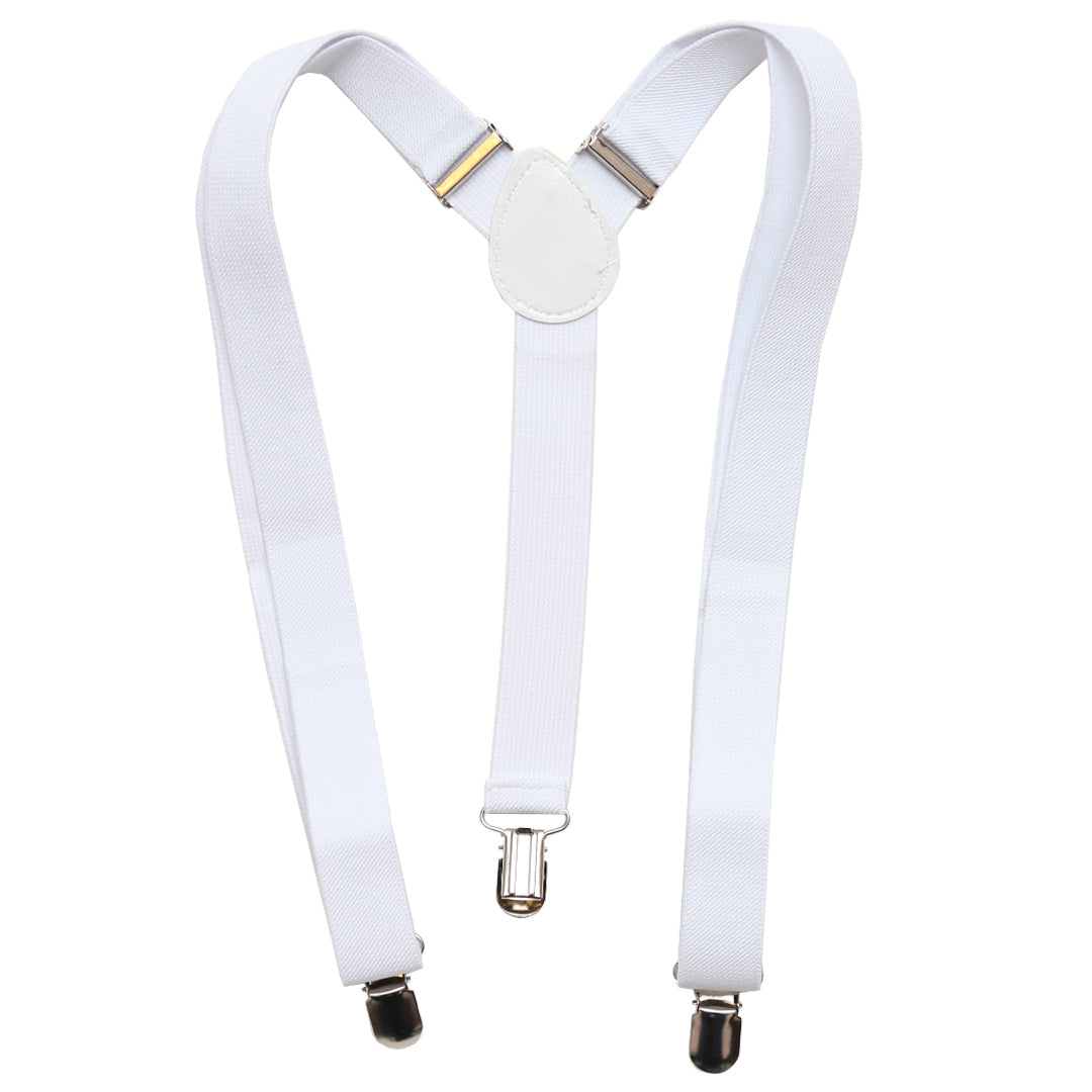 【4031】EGDE RAVE SUSPENDERS JOCK白 White Adjustable Suspenders – Tartantown Ltd.