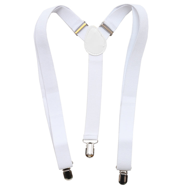 White Adjustable Suspenders