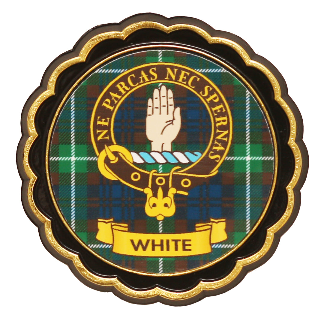 Clan Crest Fridge Magnet - White
