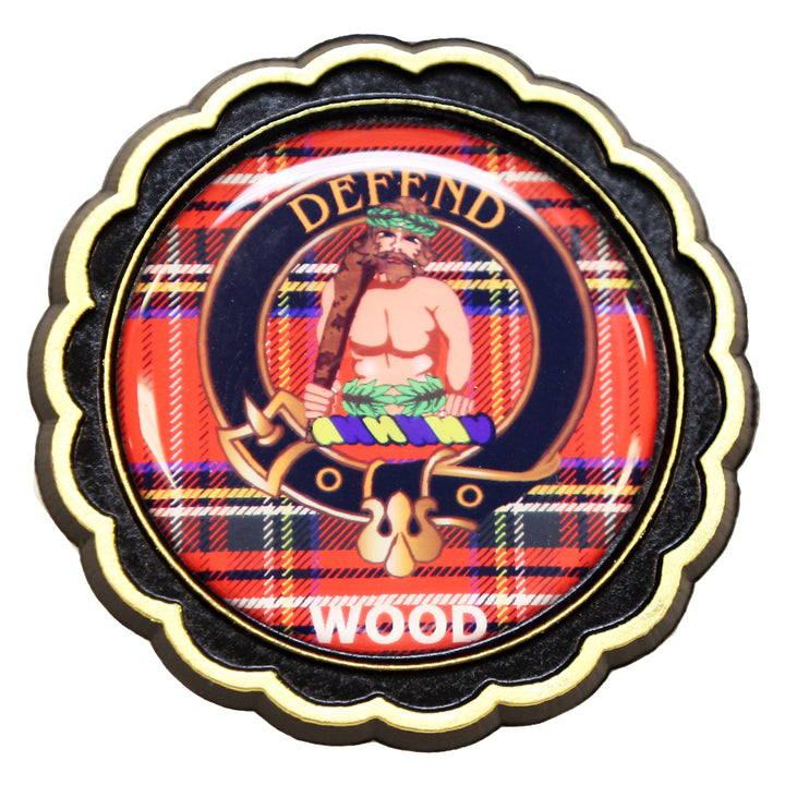 Clan Crest Fridge Magnet - Wood