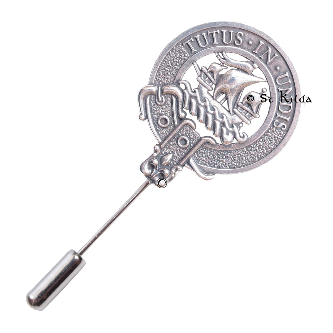 Clan Crest Lapel Pin - Wood